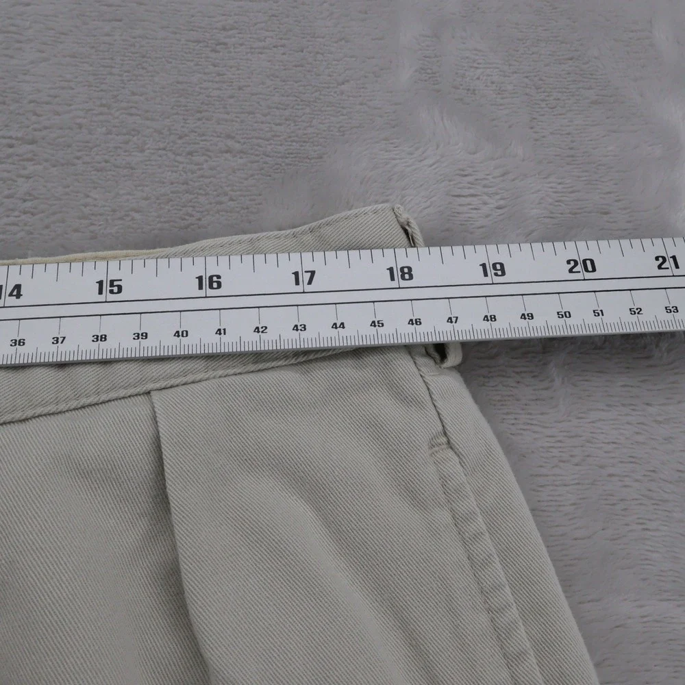 Polo Ralph Lauren Mens Pleated Chino Shorts Khaki Tan 100% Cotton Size 38